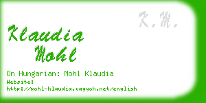 klaudia mohl business card